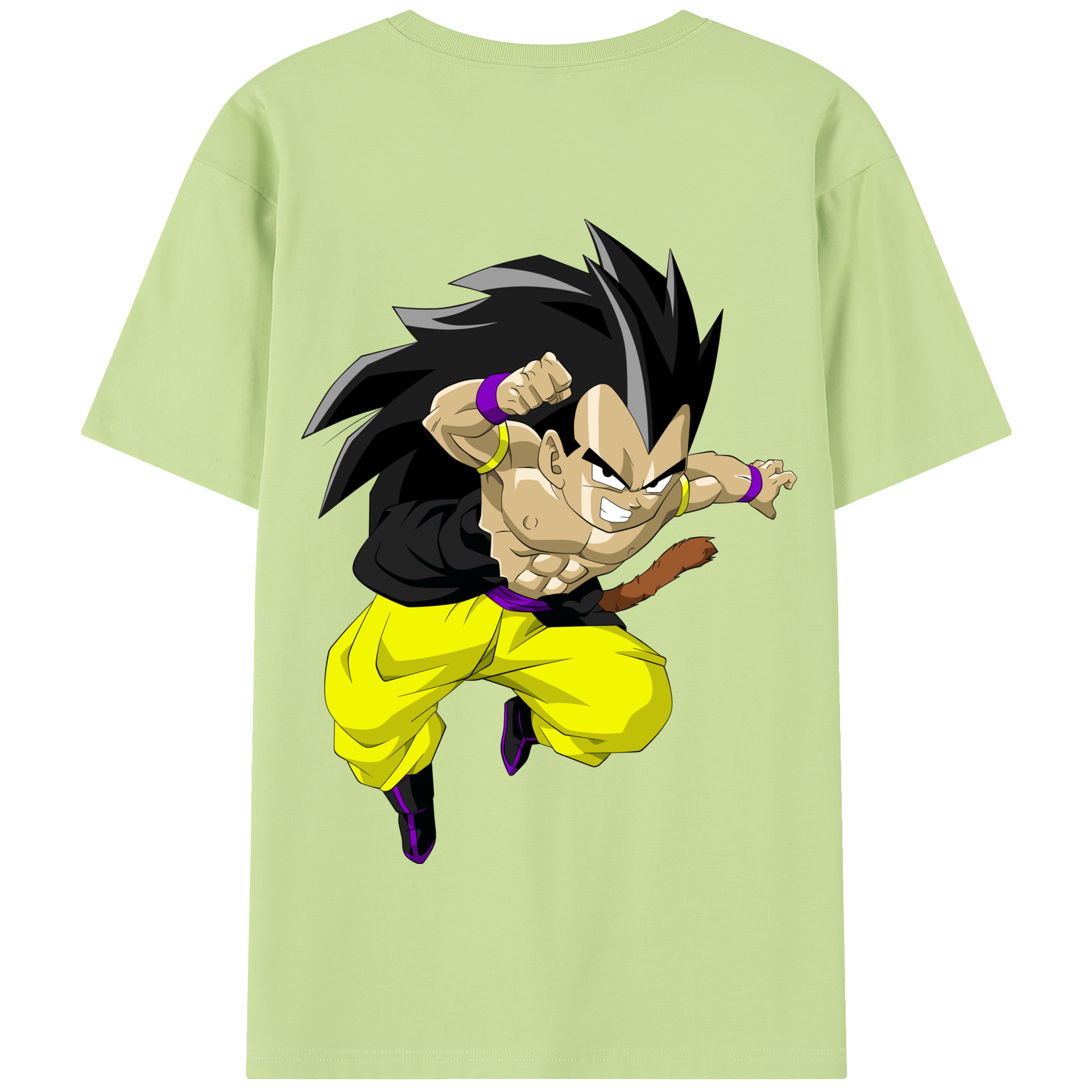 （画像用） ドラゴンボール ベジータ四世（Bejīta Yonsei）DRAGON BALL Vegeta IV 綿100％半袖Tシャツ（背面プリント）